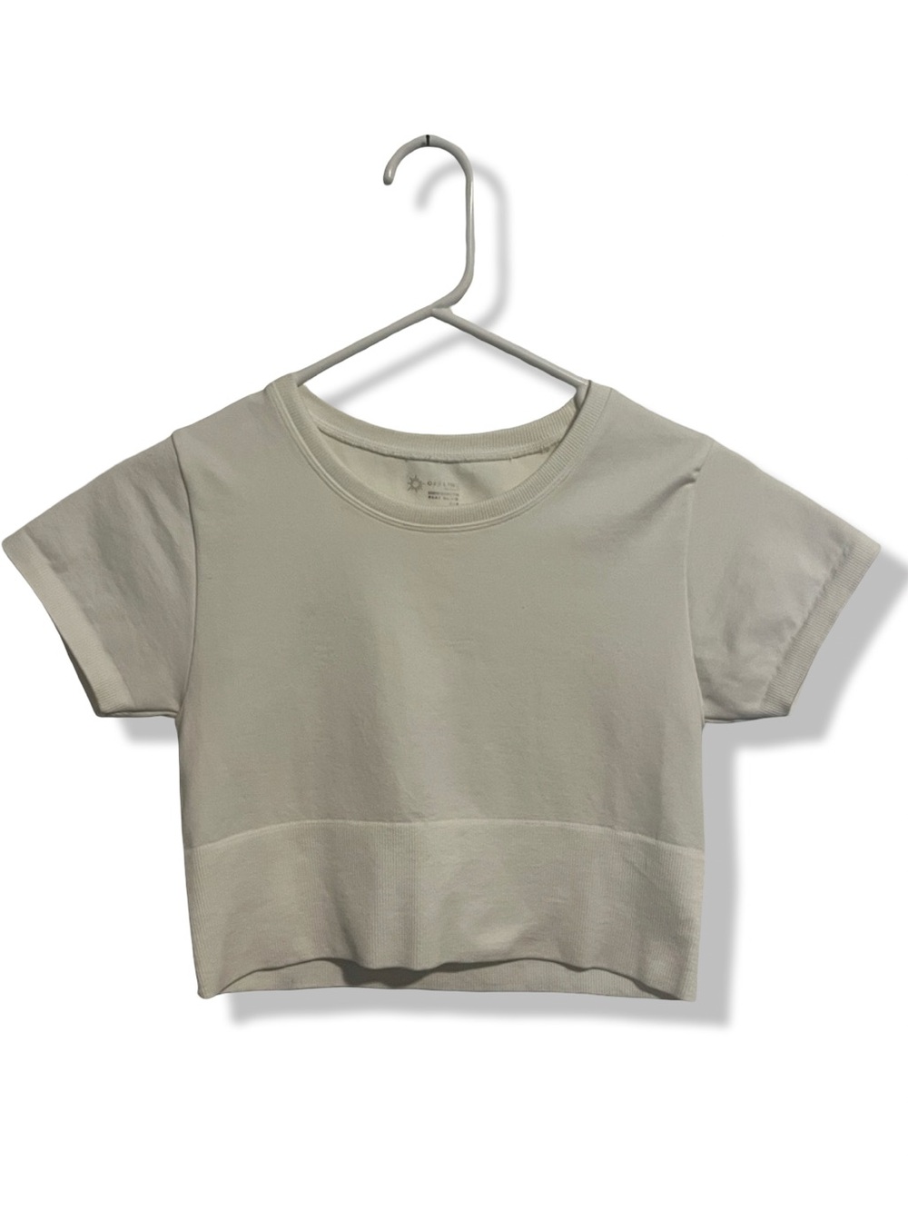 White Offline by Aerie Sidewalk Seamless Cropped T-Shirt